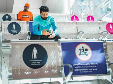 Image for Providing 15 Temporary Rest Areas for Delivery Bike Riders