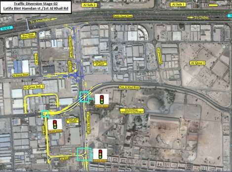Image for Traffic diversion on Latifa Bint Hamdan St, First Al Khail Road this Friday 15th of December, 2017