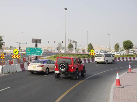 Image for Quick Wins implemented for the traffic coming from Ras Al Khor towards Al Meydan Street Intersection