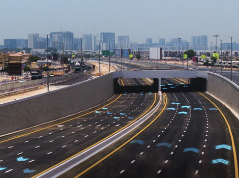 Image for Opening of a Tunnel with Four Lanes in Each Direction on Umm Suqeim Street
